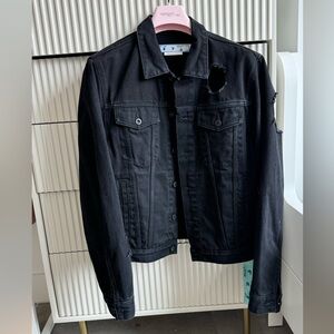 Men’s OFF-WHITE cotton cut-out denim jacket